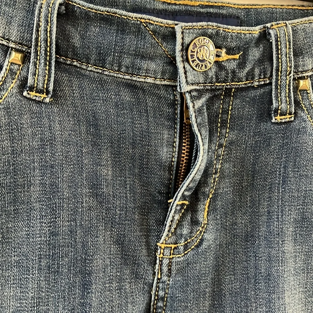 Rock & Republic Bermuda Shorts Blue Size 10 Coachella - Picture 3 of 11